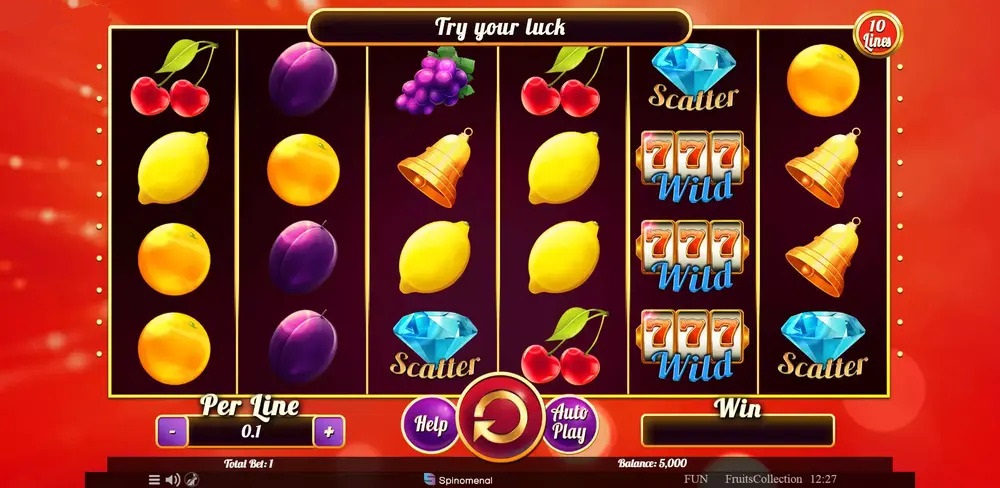 Gameplay della slot Fruits Collection a 10 linee