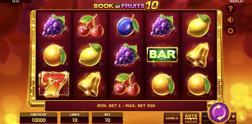 Book of Fruits 10 slot bonuses
